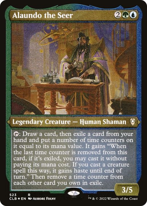 Alaundo the Seer in the group Magic the Gathering / Types / Colors / Multicolors / G, U at Proxyprinters.com (51869)