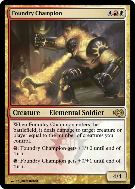 Foundry Champion in the group Magic the Gathering / Types / Colors / Multicolors / R, W at Proxyprinters.com (51936)