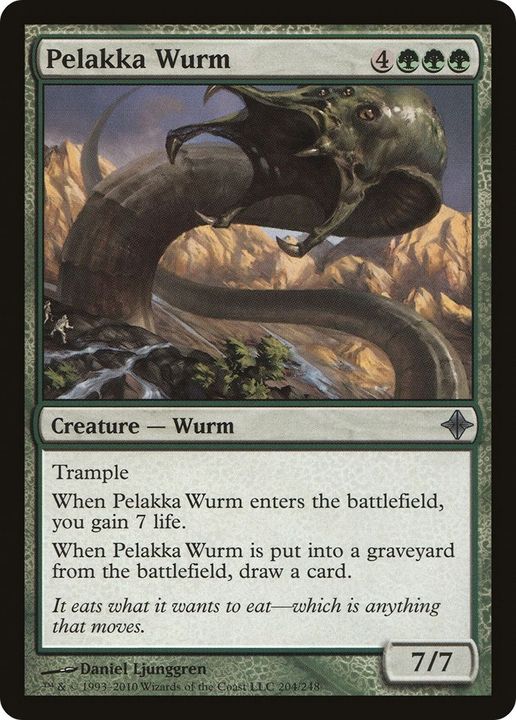 Pelakka Wurm in the group Magic the Gathering / Types / Colors / Green at Proxyprinters.com (51961)