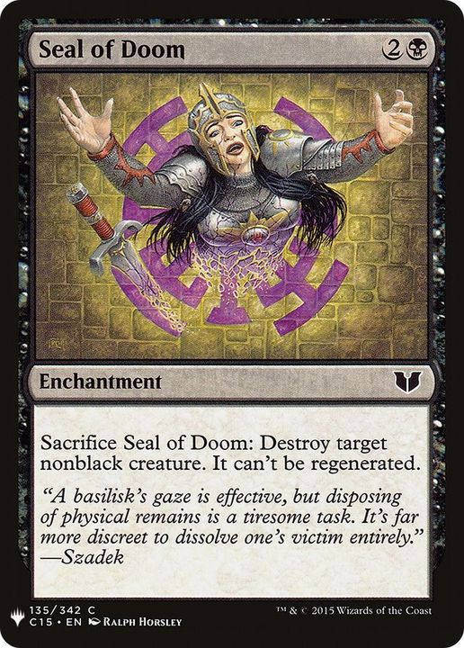 Seal of Doom in the group Magic the Gathering / Sets / The List at Proxyprinters.com (52096)