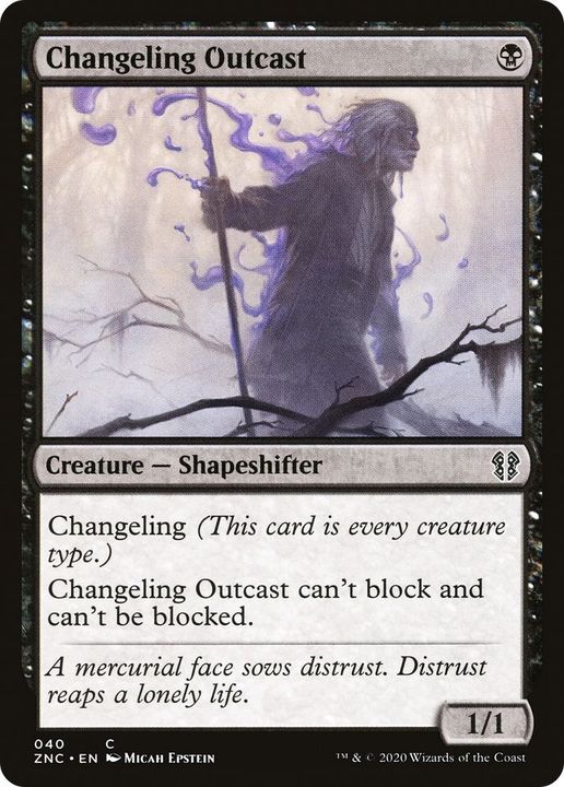 Changeling Outcast in the group Magic the Gathering / Types / Colors / Black at Proxyprinters.com (5212)