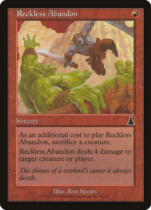 Reckless Abandon in the group Magic the Gathering / Types / Colors / Red at Proxyprinters.com (52209)