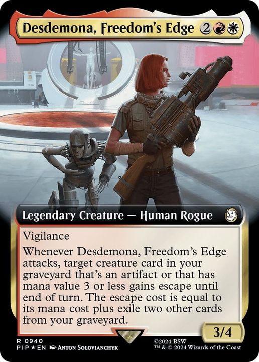 Desdemona, Freedom's Edge in the group Magic the Gathering / Types / Colors / Multicolors / R, W at Proxyprinters.com (52321)