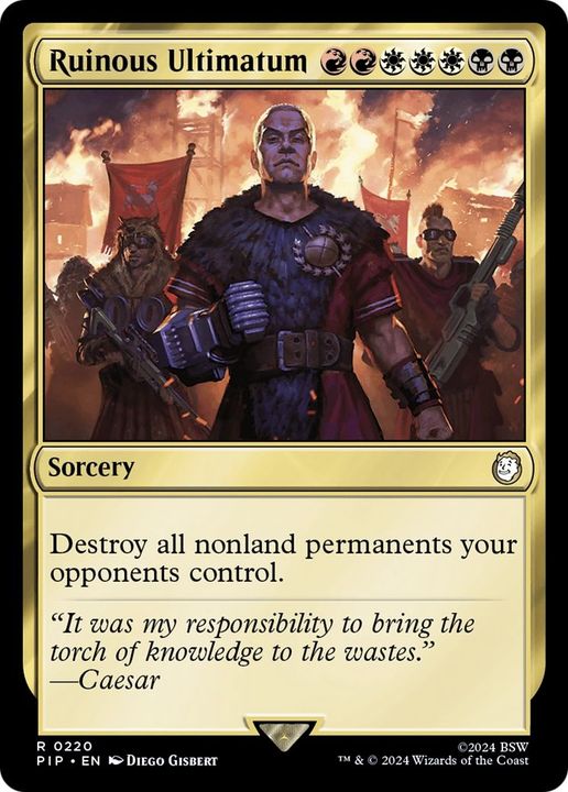 Ruinous Ultimatum in the group Magic the Gathering / Types / Colors / Multicolors / B, R, W at Proxyprinters.com (52460)