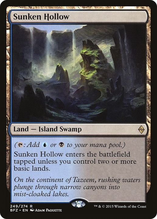 Sunken Hollow in the group Magic the Gathering / Types / Land / Swamp at Proxyprinters.com (5247)