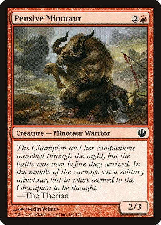 Pensive Minotaur in the group Magic the Gathering / Sets / Journey into Nyx at Proxyprinters.com (52570)