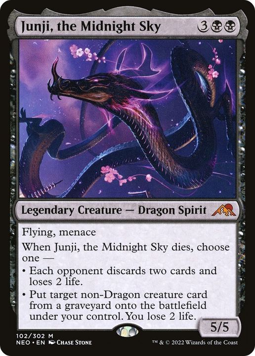 Junji, the Midnight Sky in the group Magic the Gathering / Sets / Kamigawa: Neon Dynasty at Proxyprinters.com (52592)