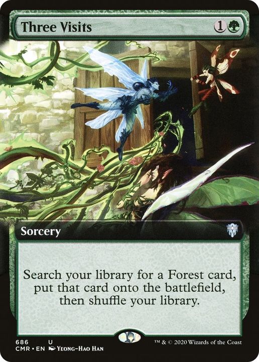 Three Visits in the group Magic the Gathering / Types / Colors / Green at Proxyprinters.com (52599)