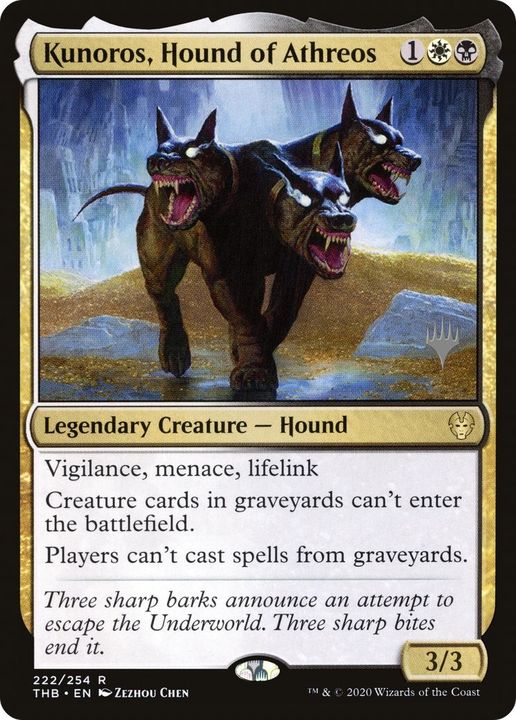 Kunoros, Hound of Athreos in the group Magic the Gathering / Types / Colors / Multicolors / B, W at Proxyprinters.com (52654)