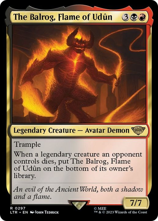 The Balrog, Flame of Udûn in the group Magic the Gathering / Types / Colors / Multicolors / B, R at Proxyprinters.com (52660)