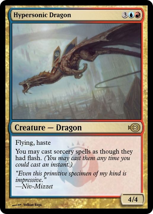 Hypersonic Dragon in the group Magic the Gathering / Types / Colors / Multicolors / R, U at Proxyprinters.com (52682)