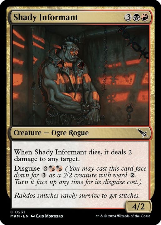 Shady Informant in the group Magic the Gathering / Types / Colors / Multicolors / B, R at Proxyprinters.com (5277)