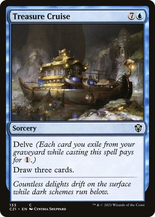 Treasure Cruise in the group Magic the Gathering / Sets / Commander 2021 at Proxyprinters.com (52803)