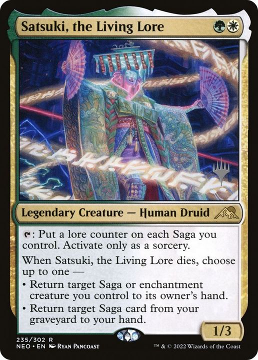 Satsuki, the Living Lore in the group Magic the Gathering / Types / Colors / Multicolors / G, W at Proxyprinters.com (52922)