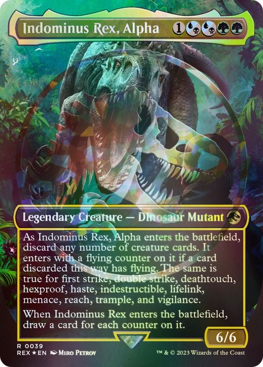 Indominus Rex, Alpha in the group Magic the Gathering / Types / Colors / Multicolors / B, G, U at Proxyprinters.com (52925)