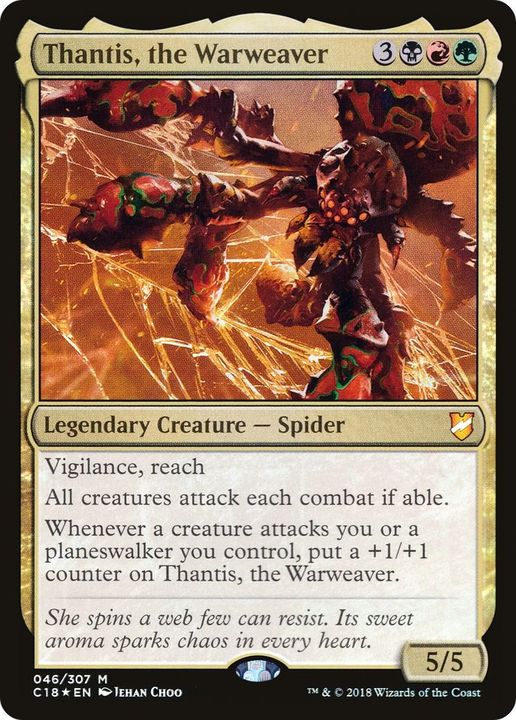 Thantis, the Warweaver in the group Magic the Gathering / Types / Colors / Multicolors / B, G, R at Proxyprinters.com (53176)