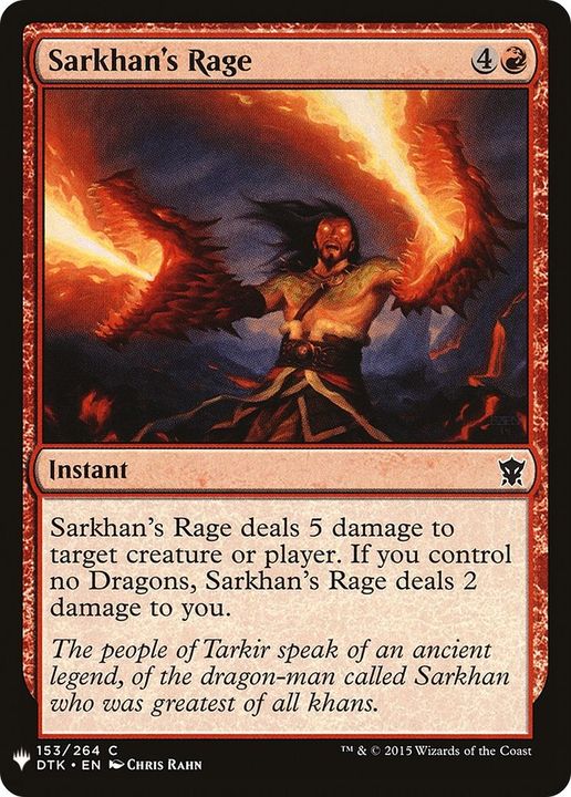 Sarkhan's Rage in the group Magic the Gathering / Sets / The List at Proxyprinters.com (53512)