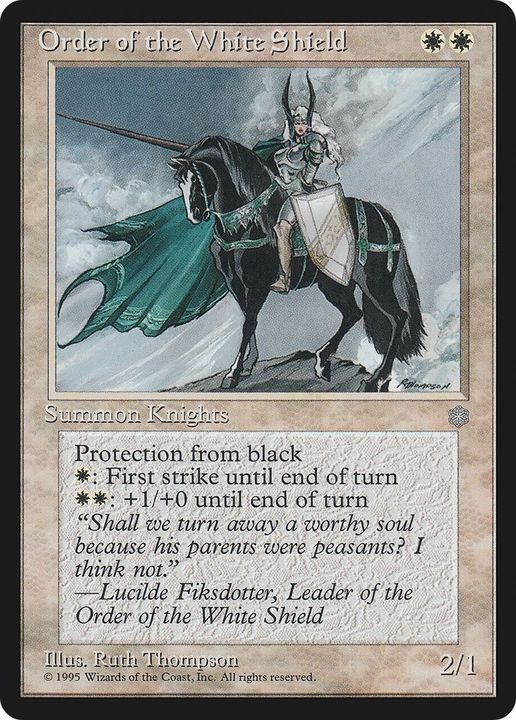 Order of the White Shield in the group Magic the Gathering / Types / Creatures / Human at Proxyprinters.com (53543)