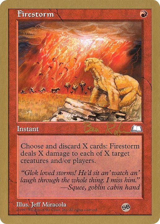 Firestorm in the group Magic the Gathering / Sets / World Championship Decks 1998 at Proxyprinters.com (53566)