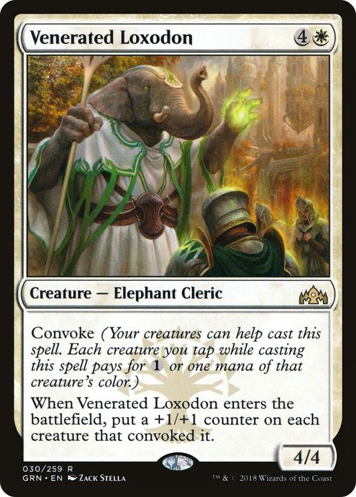 Venerated Loxodon in the group Magic the Gathering / Types / Colors / White at Proxyprinters.com (53691)