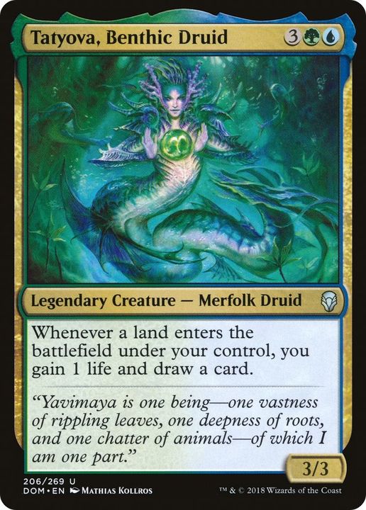 Tatyova, Benthic Druid in the group Magic the Gathering / Types / Colors / Multicolors / G, U at Proxyprinters.com (53710)