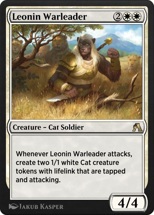 Leonin Warleader in the group Magic the Gathering / Types / Colors / White at Proxyprinters.com (53762)