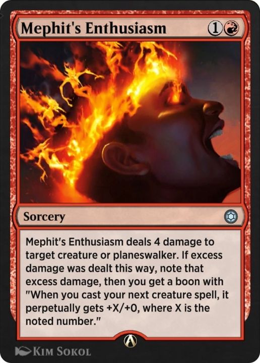 Mephit's Enthusiasm in the group Magic the Gathering / Types / Colors / Red at Proxyprinters.com (53813)