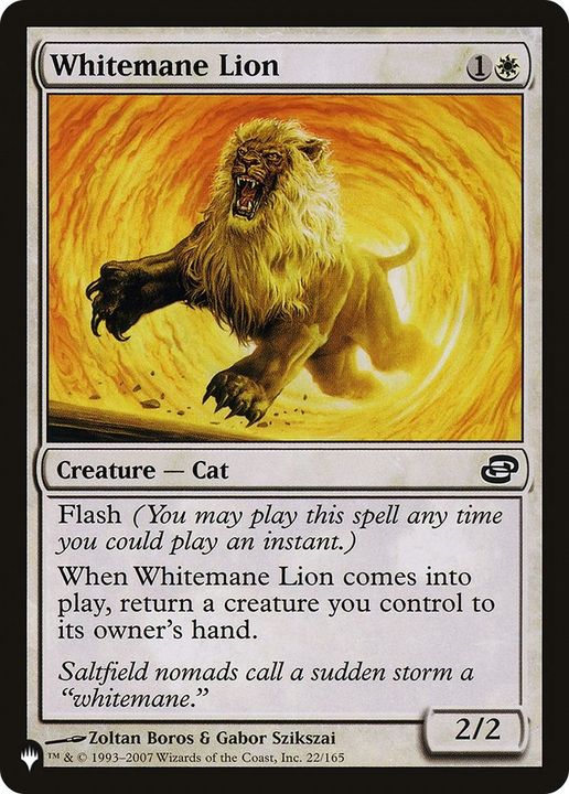 Whitemane Lion in the group Magic the Gathering / Types / Colors / White at Proxyprinters.com (53933)