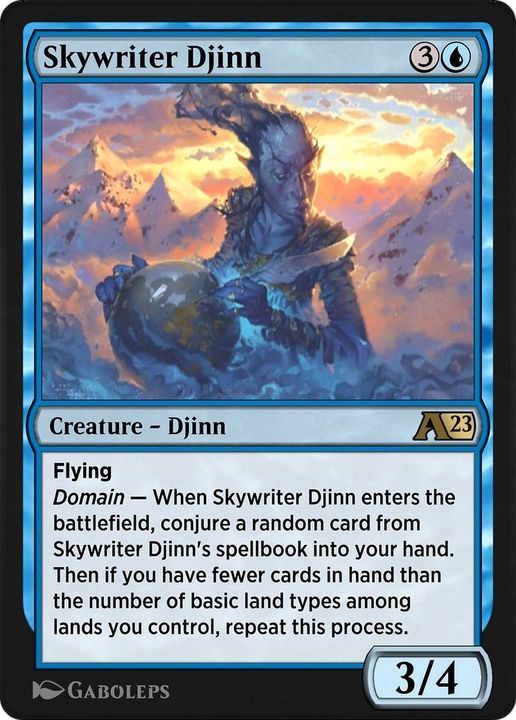 Skywriter Djinn in the group Magic the Gathering / Types / Colors / Blue at Proxyprinters.com (53937)