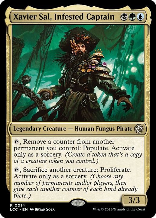 Xavier Sal, Infested Captain in the group Magic the Gathering / Types / Colors / Multicolors / B, G, U at Proxyprinters.com (54131)