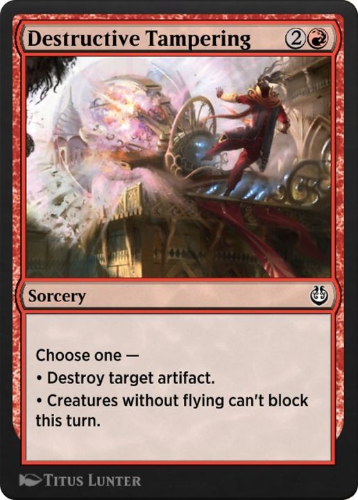 Destructive Tampering in the group Magic the Gathering / Types / Colors / Red at Proxyprinters.com (54148)