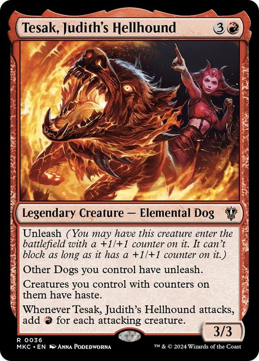 Tesak, Judith's Hellhound in the group Magic the Gathering / Types / Colors / Red at Proxyprinters.com (5427)