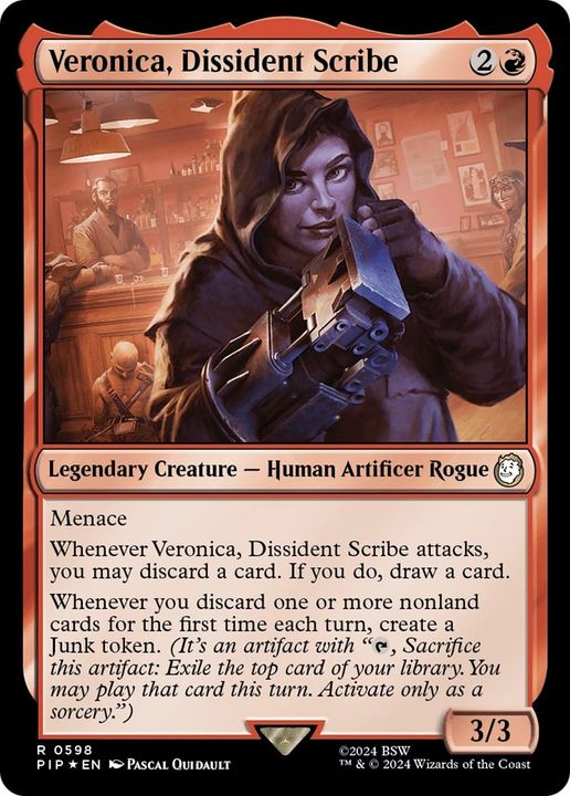 Veronica, Dissident Scribe in the group Magic the Gathering / Types / Creatures / Human at Proxyprinters.com (54312)