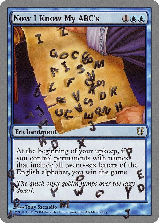 Now I Know My ABC's in the group Magic the Gathering / Types / Enchantment / Enchantment at Proxyprinters.com (54555)