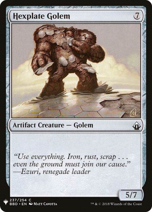 Hexplate Golem in the group Magic the Gathering / Types / Colors / Colorless at Proxyprinters.com (54605)