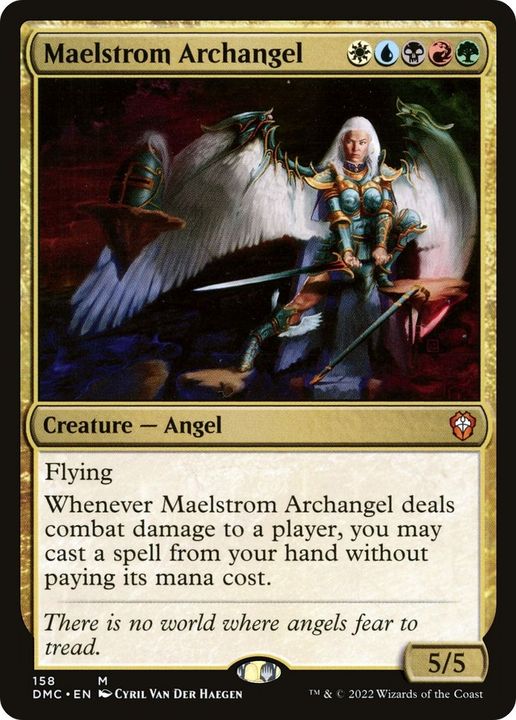 Maelstrom Archangel in the group Magic the Gathering / Types / Colors / Multicolors / B, G, R, U, W at Proxyprinters.com (54613)