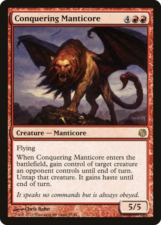 Conquering Manticore in the group Magic the Gathering / Types / Colors / Red at Proxyprinters.com (54633)