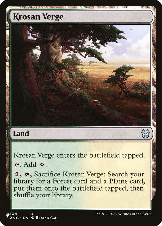 Krosan Verge in the group Magic the Gathering / Types / Colors / Colorless at Proxyprinters.com (54638)