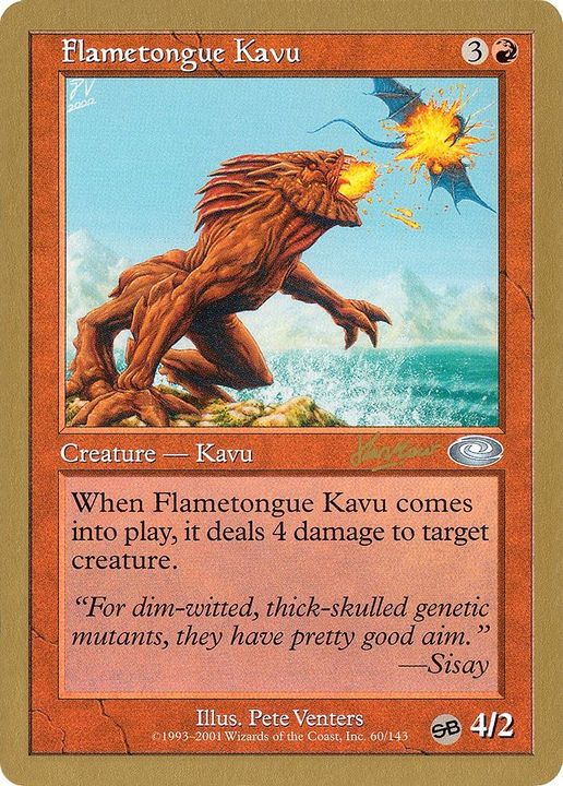 Flametongue Kavu in the group Magic the Gathering / Types / Colors / Red at Proxyprinters.com (54644)