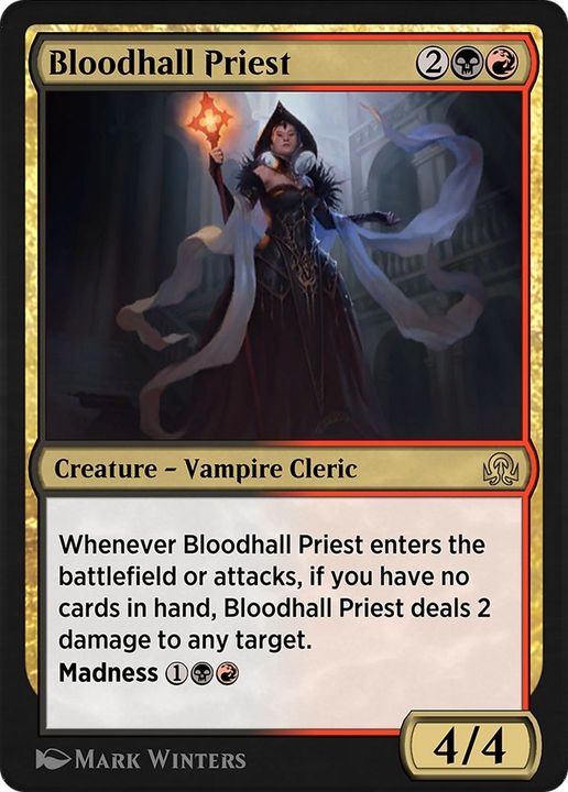 Bloodhall Priest in the group Magic the Gathering / Types / Colors / Multicolors / B, R at Proxyprinters.com (5472)