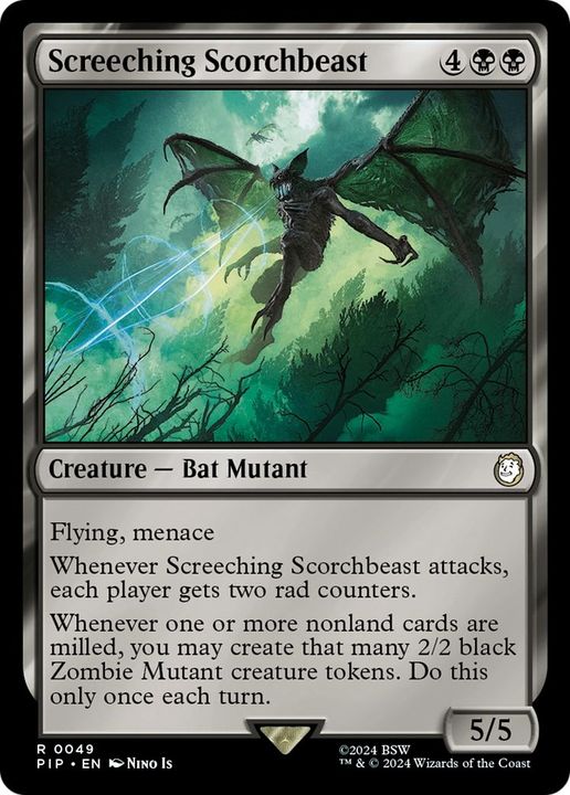 Screeching Scorchbeast in the group Magic the Gathering / Types / Colors / Black at Proxyprinters.com (54823)