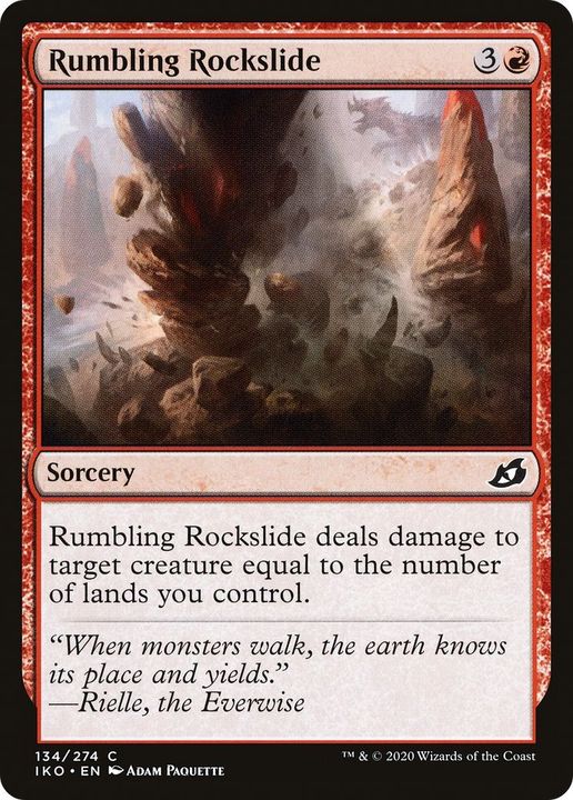 Rumbling Rockslide in the group Magic the Gathering / Types / Colors / Red at Proxyprinters.com (55007)