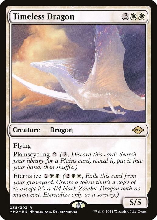 Timeless Dragon in the group Magic the Gathering / Types / Colors / White at Proxyprinters.com (55019)