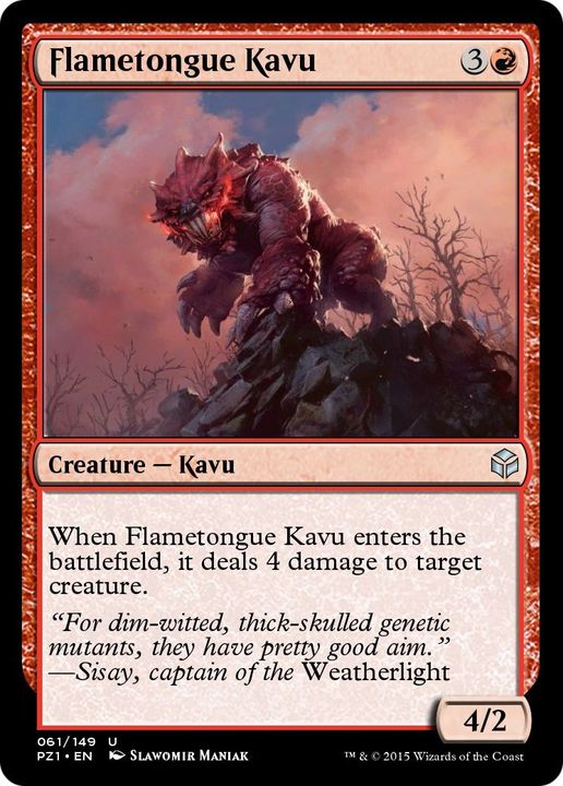 Flametongue Kavu in the group Magic the Gathering / Types / Colors / Red at Proxyprinters.com (55340)