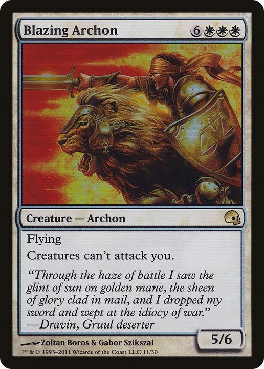 Blazing Archon in the group Magic the Gathering / Types / Colors / White at Proxyprinters.com (55341)