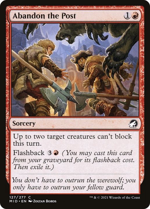 Abandon the Post in the group Magic the Gathering / Types / Colors / Red at Proxyprinters.com (55477)