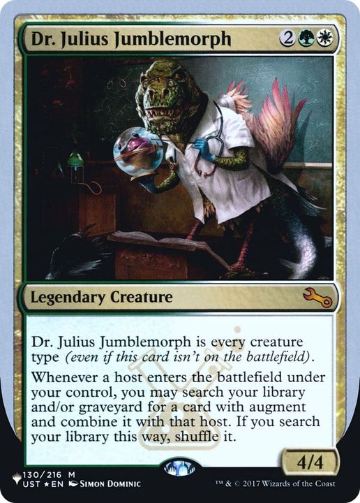 Dr. Julius Jumblemorph in the group Magic the Gathering / Types / Colors / Multicolors / G, W at Proxyprinters.com (55483)