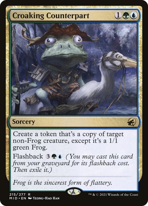 Croaking Counterpart in the group Magic the Gathering / Types / Colors / Multicolors / G, U at Proxyprinters.com (55493)