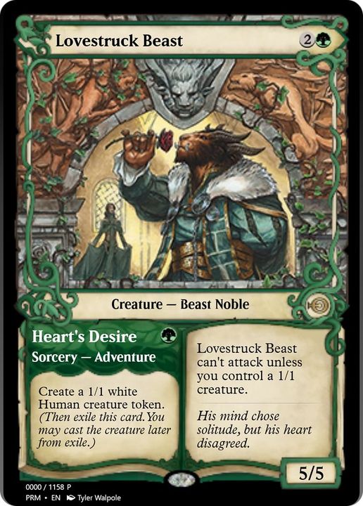 Lovestruck Beast // Heart's Desire in the group Magic the Gathering / Types / Colors / Green at Proxyprinters.com (55538)