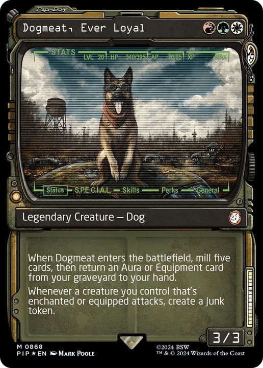 Dogmeat, Ever Loyal in the group Magic the Gathering / Types / Colors / Multicolors / G, R, W at Proxyprinters.com (55545)